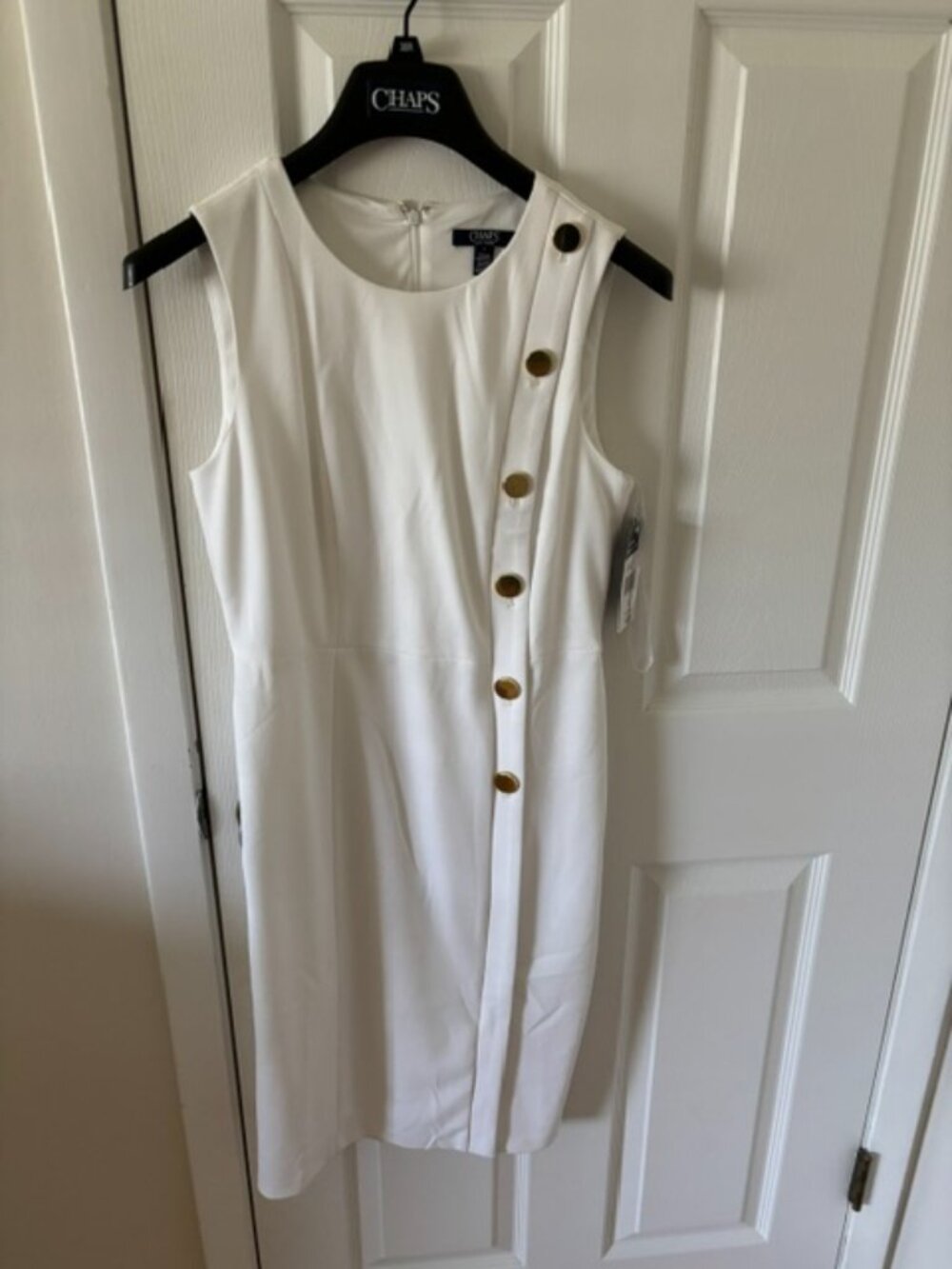 Chaps White Sleeveless Women's Dress - Size 8